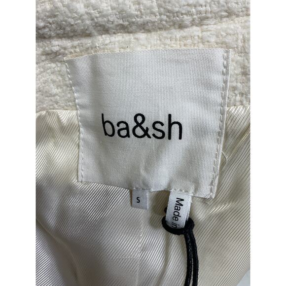 Ba&Sh 'Meredith' White Short Patch Pocket Jacket Size S - Picture 4 of 5